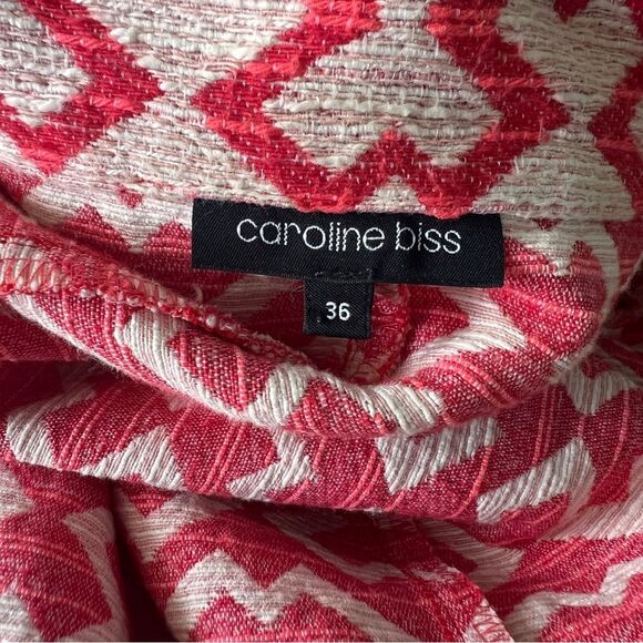 Caroline Biss Pink Geometric Button-Up Coat Size 36 US S - Picture 7 of 8